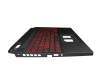 Keyboard incl. topcase DE (german) black/black with backlight original suitable for Acer Nitro 5 (AN515-46)