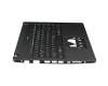Keyboard incl. topcase DE (german) black/black with backlight original suitable for Acer TravelMate P2 (P214-52)