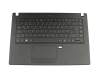 Keyboard incl. topcase DE (german) black/black with backlight original suitable for Acer TravelMate P4 (P449-MG)