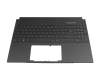 Keyboard incl. topcase DE (german) black/black with backlight original suitable for Asus FA617NS
