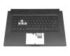 Keyboard incl. topcase DE (german) black/black with backlight original suitable for Asus FX516PC