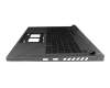 Keyboard incl. topcase DE (german) black/black with backlight original suitable for Asus G634JZR