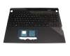 Keyboard incl. topcase DE (german) black/black with backlight original suitable for Asus G733QS