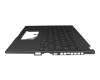 Keyboard incl. topcase DE (german) black/black with backlight original suitable for Asus GV301QC