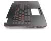 Keyboard incl. topcase DE (german) black/black with backlight original suitable for Asus N551JK