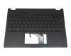 Keyboard incl. topcase DE (german) black/black with backlight original suitable for Asus ROG Flow X13 GV301QE
