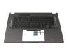 Keyboard incl. topcase DE (german) black/black with backlight original suitable for Asus ROG Flow X16 GV601RM