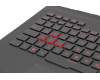 Keyboard incl. topcase DE (german) black/black with backlight original suitable for Asus ROG G751JT