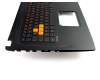 Keyboard incl. topcase DE (german) black/black with backlight original suitable for Asus ROG Strix GL702VM