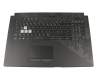 Keyboard incl. topcase DE (german) black/black with backlight original suitable for Asus ROG Strix GL704GW