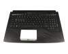 Keyboard incl. topcase DE (german) black/black with backlight original suitable for Asus ROG Strix Hero GL503VM