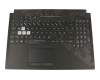Keyboard incl. topcase DE (german) black/black with backlight original suitable for Asus ROG Strix Hero II GL504GW