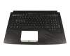 Keyboard incl. topcase DE (german) black/black with backlight original suitable for Asus ROG Strix SCAR GL503VM