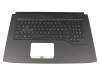 Keyboard incl. topcase DE (german) black/black with backlight original suitable for Asus ROG Strix SCAR GL703GE