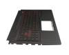 Keyboard incl. topcase DE (german) black/black with backlight original suitable for Asus TUF FX503VD