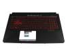 Keyboard incl. topcase DE (german) black/black with backlight original suitable for Asus TUF FX504GD
