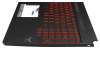 Keyboard incl. topcase DE (german) black/black with backlight original suitable for Asus TUF FX505DY