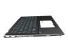 Keyboard incl. topcase DE (german) black/black with backlight original suitable for Asus ZenBook Pro 15 Flip UP6502ZD
