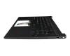 Keyboard incl. topcase DE (german) black/black with backlight original suitable for HP 15-fd0000