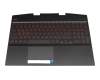 Keyboard incl. topcase DE (german) black/black with backlight original suitable for HP Omen 15-dh1000
