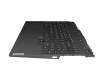 Keyboard incl. topcase DE (german) black/black with backlight original suitable for Lenovo Legion 5-15ARH05 (82B5)