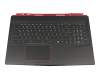 Keyboard incl. topcase DE (german) black/black with backlight original suitable for MSI GE63 RGB 8RE/8RF (MS-16P5)