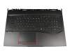 Keyboard incl. topcase DE (german) black/black with backlight original suitable for MSI GE75 Raider 9SE/9SF/9SG (MS-17E2)