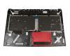 Keyboard incl. topcase DE (german) black/black with backlight original suitable for MSI GE75 Raider 9SE/9SF/9SG (MS-17E2)