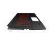 Keyboard incl. topcase DE (german) black/black with backlight original suitable for MSI GF76 11UD/11UDK (MS-17L2)