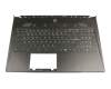 Keyboard incl. topcase DE (german) black/black with backlight original suitable for MSI GS60 6QC/6QD (MS-16H8)