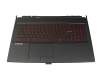 Keyboard incl. topcase DE (german) black/black with backlight suitable for MSI GL75 10SFR/10SDK/10SDR (MS-17E7)