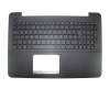 Keyboard incl. topcase DE (german) black/black with brushed pattern original suitable for Asus F555LJ