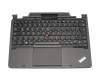 Keyboard incl. topcase DE (german) black/black with mouse-stick original suitable for Lenovo ThinkPad Helix (3700)