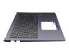 Keyboard incl. topcase DE (german) black/blue original suitable for Asus VivoBook 15 R564FA
