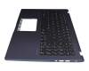 Keyboard incl. topcase DE (german) black/blue with backlight original suitable for Asus ExpertBook P1 P1510CDA
