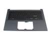 Keyboard incl. topcase DE (german) black/blue with backlight original suitable for Asus VivoBook Pro 15 K3500PA