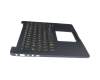 Keyboard incl. topcase DE (german) black/blue with backlight original suitable for Asus ZenBook 14 UX3430UQ