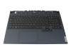 Keyboard incl. topcase DE (german) black/blue with backlight original suitable for Lenovo Legion 5-15ACH6H (82JU)