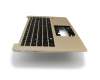 Keyboard incl. topcase DE (german) black/gold with backlight original suitable for Acer Swift 3 (SF314-51)