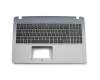 Keyboard incl. topcase DE (german) black/grey ODD mount included original suitable for Asus VivoBook D540SA