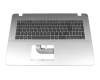 Keyboard incl. topcase DE (german) black/grey original suitable for Asus VivoBook 17 X705MA