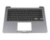 Keyboard incl. topcase DE (german) black/grey original suitable for Asus VivoBook E406MA