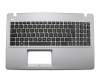Keyboard incl. topcase DE (german) black/grey original suitable for Asus X550DP