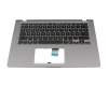 Keyboard incl. topcase DE (german) black/grey original suitable for Asus ZenBook F415EP