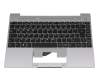 Keyboard incl. topcase DE (german) black/grey original suitable for Emdoor NS14AP