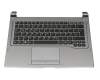 Keyboard incl. topcase DE (german) black/grey original suitable for Fujitsu Stylistic Q616