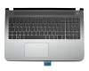 Keyboard incl. topcase DE (german) black/grey original suitable for HP Pavilion 15-ab100
