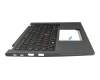 Keyboard incl. topcase DE (german) black/grey with backlight and mouse-stick (no WWAN) original suitable for Lenovo ThinkPad X13 Yoga G3 (21AW/21AX)