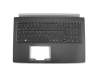 Keyboard incl. topcase DE (german) black/grey with backlight original suitable for Acer Aspire 5 (A515-51G)