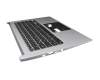 Keyboard incl. topcase DE (german) black/grey with backlight original suitable for Acer Chromebook 514 (CB514-1HT)